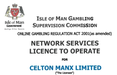 Isle Of Man licence from SBObet